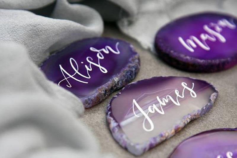 Purple crystals wedding names