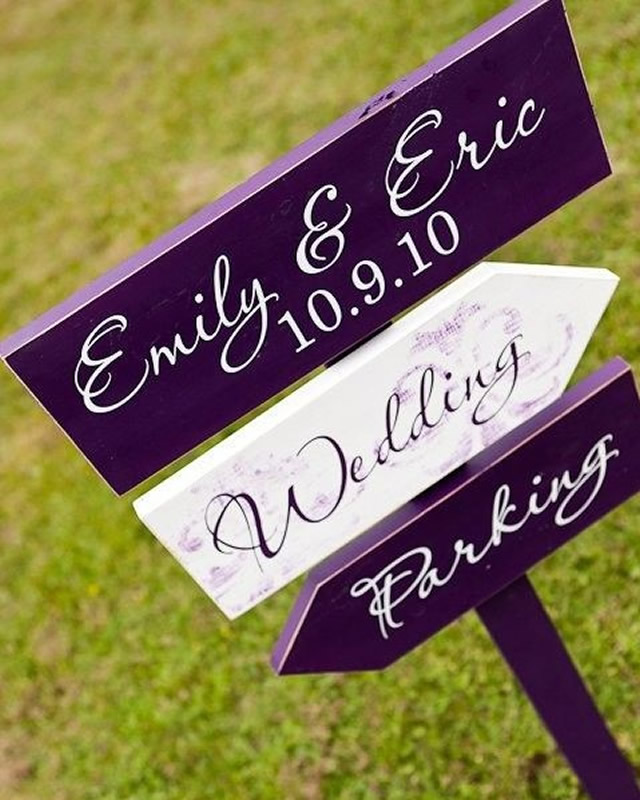 Wedding Signage Purple 